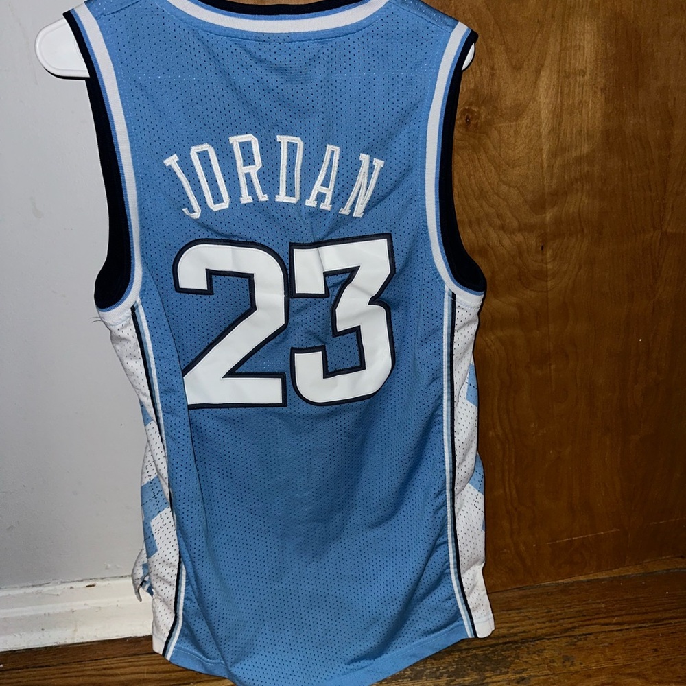 Jordan Blue and White Basketball Jersey 23